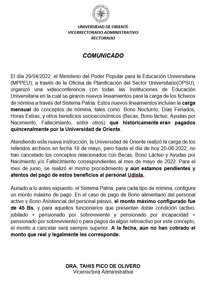 Comunicado VRAD 25-06-2022