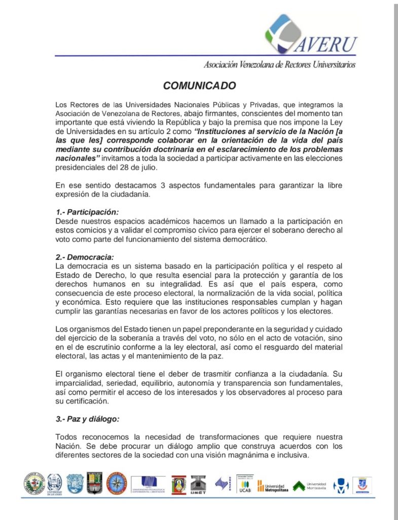 Comunicado AVERU-1